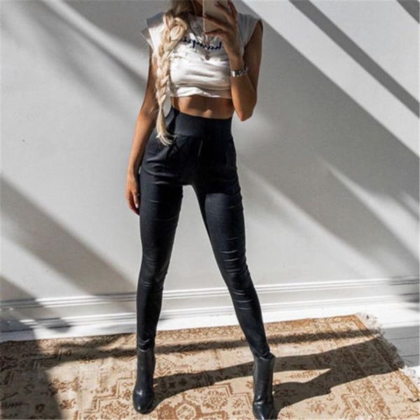 meihuida women lady pu leather pants high waist skinny stretch slim black pencil trousers street wear women's & capris, Black;white
meihuida women lady pu leather pants high waist skinny stretch slim black pencil trousers street wear women's & capris, Black;white