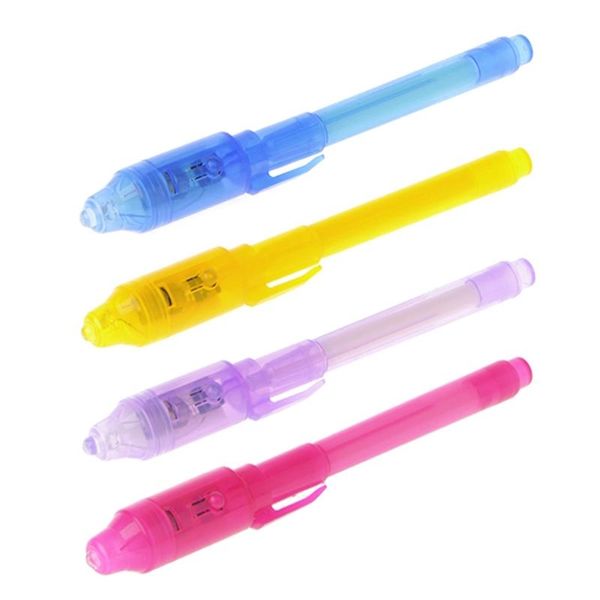 4pcs/set invisible ink pen built in uv light for safety to use highlighters, Black;red
4pcs/set invisible ink pen built in uv light for safety to use highlighters, Black;red