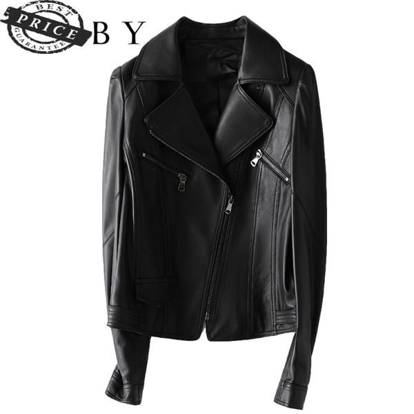 women's leather & faux sheepskin 2021 s soft genuine coat black jacket women autumn clothes casual fashion 166
women's leather & faux sheepskin 2021 s soft genuine coat black jacket women autumn clothes casual fashion 166
