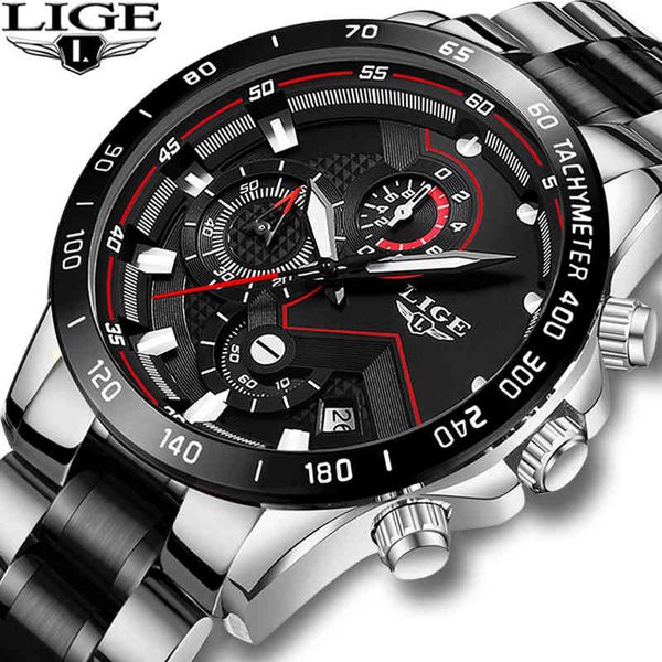 watches lige military men stainless steel band waterproof black quartz wristwatch chronograph clock male fashion sports watch, Slivery;brown
watches lige military men stainless steel band waterproof black quartz wristwatch chronograph clock male fashion sports watch, Slivery;brown