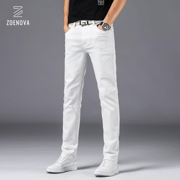 men's solid color straight jeans fashion white business slim denim trousers male casual pants 2021 cotton men jean homme, Blue
men's solid color straight jeans fashion white business slim denim trousers male casual pants 2021 cotton men jean homme, Blue