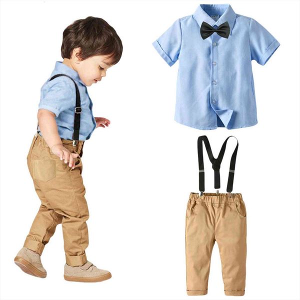 1 6y gentleman kids boys clothes sets formal suit blue bowknot shirts with suspender pants overalls, White
1 6y gentleman kids boys clothes sets formal suit blue bowknot shirts with suspender pants overalls, White