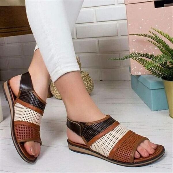 women summer sandals flat soft sole hook & loop ladies shoes ankle wrape hollow round toe wj042, Black
women summer sandals flat soft sole hook & loop ladies shoes ankle wrape hollow round toe wj042, Black