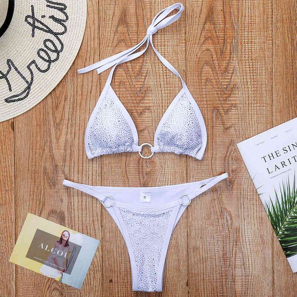 new 2021 halter crystal diamond women swimsuit female swimwear two pieces bikini set micro rings bather bathing suit swimin
new 2021 halter crystal diamond women swimsuit female swimwear two pieces bikini set micro rings bather bathing suit swimin