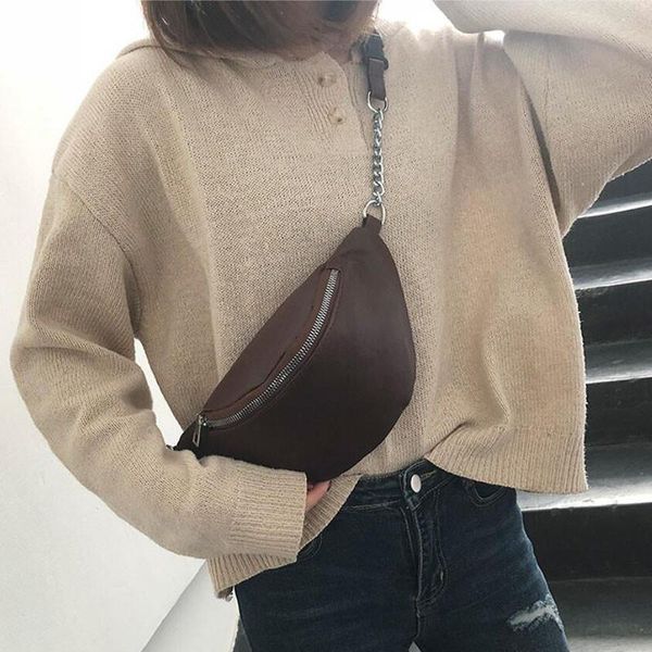 waist bags bag women pu leather fanny pack fashion shoulder belt sac banane phone pouch hip chest pink bumbag 2021