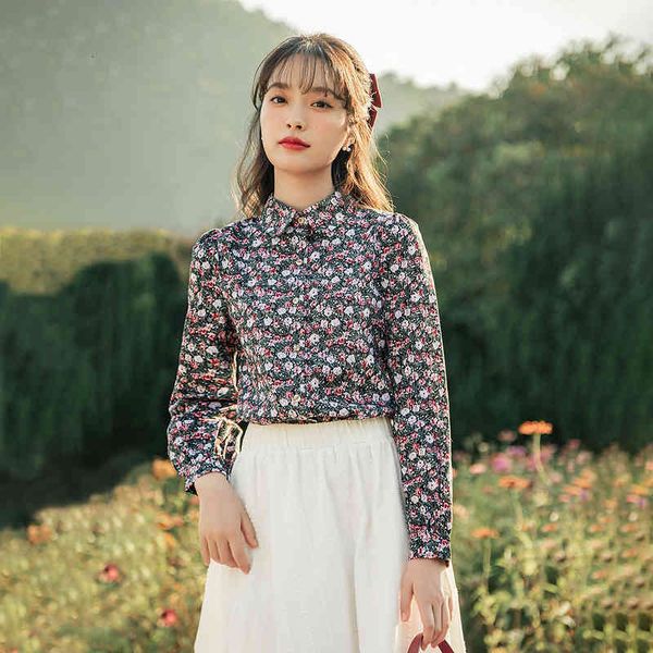 blouses spring arrival retro floral printed long sleeve shirt elegant afternoon tea temperament women's blouse 76aj, White
blouses spring arrival retro floral printed long sleeve shirt elegant afternoon tea temperament women's blouse 76aj, White