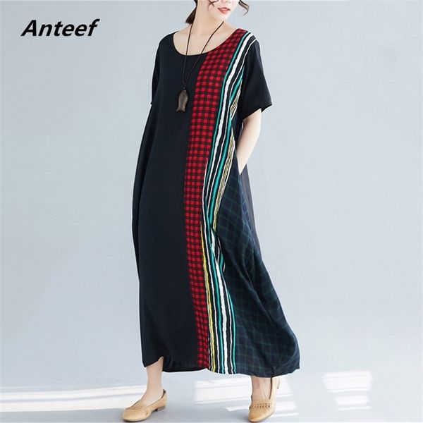 black cotton linen vintage stripe plus size women casual loose long summer dress elegant clothes ladies dresses sundress 210517, Black;gray
black cotton linen vintage stripe plus size women casual loose long summer dress elegant clothes ladies dresses sundress 210517, Black;gray