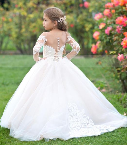 girl's dresses long sleeves flower girl sheer neck lace tulle princess ball gown ivory white first communion dress, Red;yellow
girl's dresses long sleeves flower girl sheer neck lace tulle princess ball gown ivory white first communion dress, Red;yellow