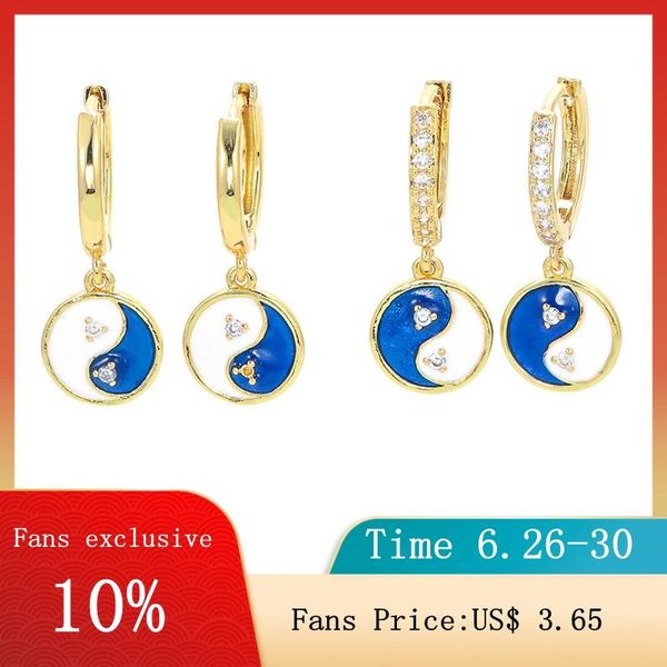 hoop & huggie canner luxuy enamel yinyang earrings blue/white dripping zircon earring for women girls copper pendientes oorbellen, Golden;silver
hoop & huggie canner luxuy enamel yinyang earrings blue/white dripping zircon earring for women girls copper pendientes oorbellen, Golden;silver