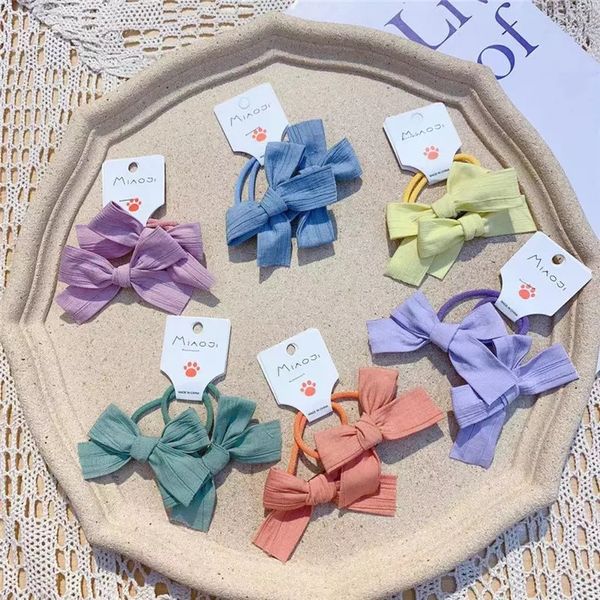 1 pair new korean sweet girl princess fashion simple fabric bow rubber band hair rope headwear children's hair accessories, Slivery;white
1 pair new korean sweet girl princess fashion simple fabric bow rubber band hair rope headwear children's hair accessories, Slivery;white