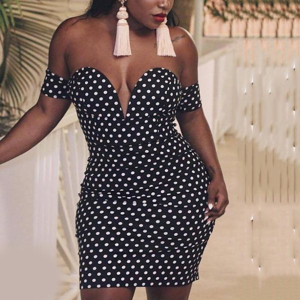 casual dresses strapless dress for womens dot printed slash neck bodycon mini length evening night club wear wholesale bulks, Black;gray
casual dresses strapless dress for womens dot printed slash neck bodycon mini length evening night club wear wholesale bulks, Black;gray
