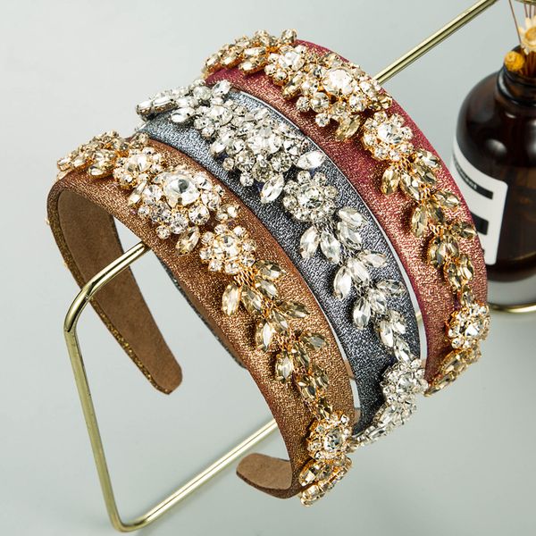 luxury fabric bronzing super flash rhinestone chain headbands fashion hair accessories women baroque flower hairband hair hoop, Silver
luxury fabric bronzing super flash rhinestone chain headbands fashion hair accessories women baroque flower hairband hair hoop, Silver