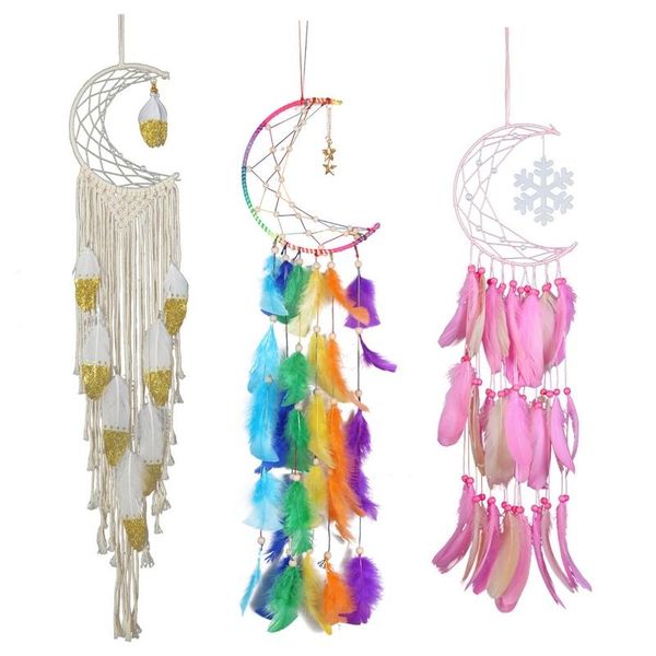 moon star snowflake dream catcher handmade feather wall hanging dreamcatcher 11ua
moon star snowflake dream catcher handmade feather wall hanging dreamcatcher 11ua