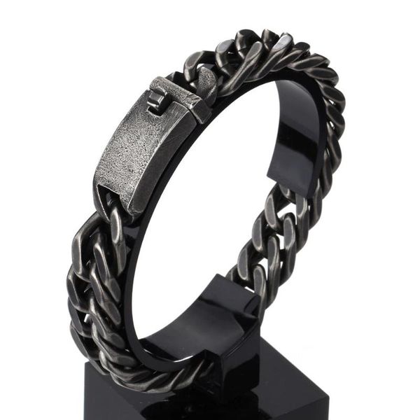 link, chain granny chic 13/15mm style antique finish matte black stainless steel bracelet men jewelry party christmas gift
link, chain granny chic 13/15mm style antique finish matte black stainless steel bracelet men jewelry party christmas gift
