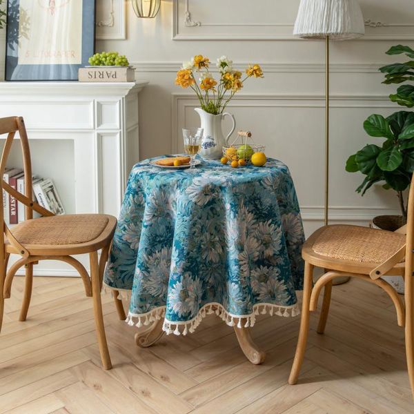 table cloth american retro jacquard blue chrysanthemum round cafe decoration fabric coffee cover towel
table cloth american retro jacquard blue chrysanthemum round cafe decoration fabric coffee cover towel