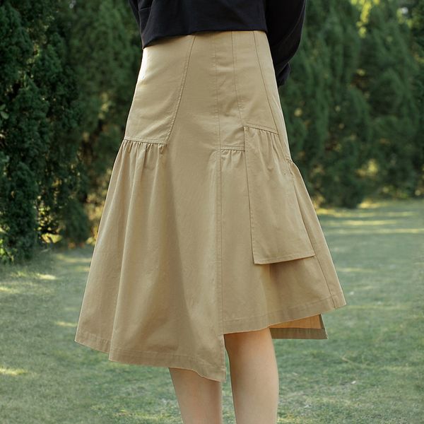 skirt spring arrival retro literature a-line irregular hem mid size slim women's skirt 60h8, Black
skirt spring arrival retro literature a-line irregular hem mid size slim women's skirt 60h8, Black