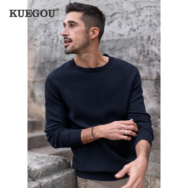 kuegou 100% cotton autumn winter clothing solid color mens sweater warm fashion black turtleneck plus size az-32012 210524, White;black
kuegou 100% cotton autumn winter clothing solid color mens sweater warm fashion black turtleneck plus size az-32012 210524, White;black