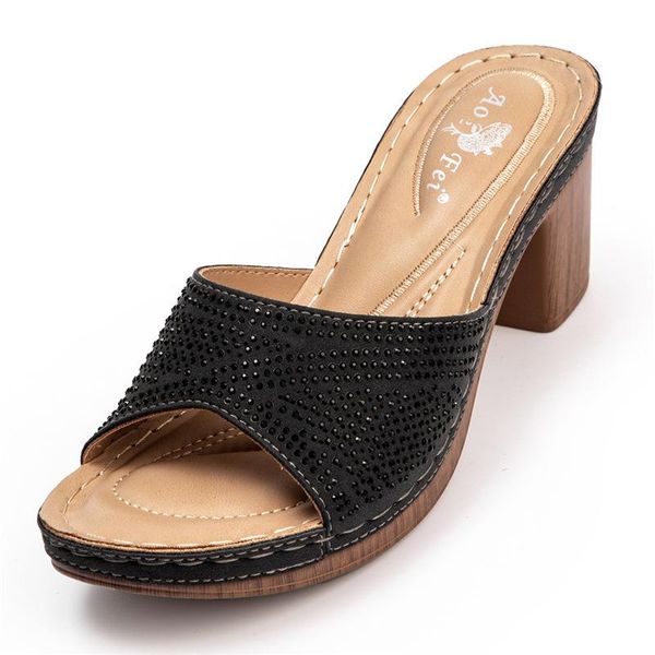 women wedges flip flop slipper square heel peep toe casual ladies beach slip on mules slides comfortable shoes crystal slippers, Black
women wedges flip flop slipper square heel peep toe casual ladies beach slip on mules slides comfortable shoes crystal slippers, Black