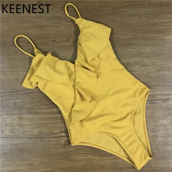 one-piece suits keenest 2021 yellow red solid swimsuit falbala v -neck ruffle monokini large size
one-piece suits keenest 2021 yellow red solid swimsuit falbala v -neck ruffle monokini large size