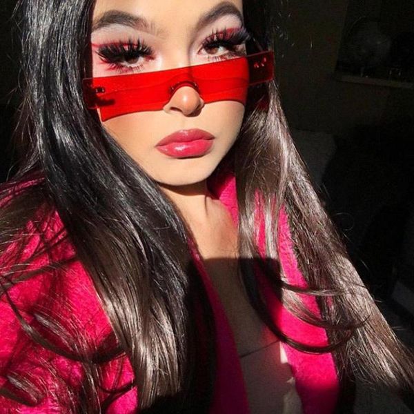 sunglasses summer trend lady small rectangle women brand designer a piece of for female male red pink glasses uv400, White;black
sunglasses summer trend lady small rectangle women brand designer a piece of for female male red pink glasses uv400, White;black