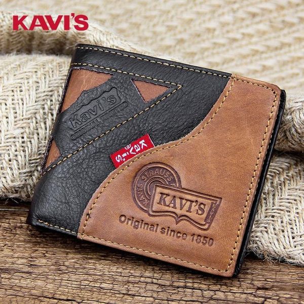 wallet men's leather new style leather men's wallet multi-card coin purse casual, Red;black