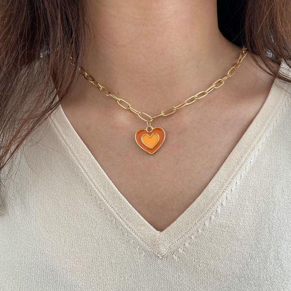 pendant necklaces fashion heart necklace for women creativity multicolor choker double love chain party jewelry girlfriend gifs, Silver
pendant necklaces fashion heart necklace for women creativity multicolor choker double love chain party jewelry girlfriend gifs, Silver