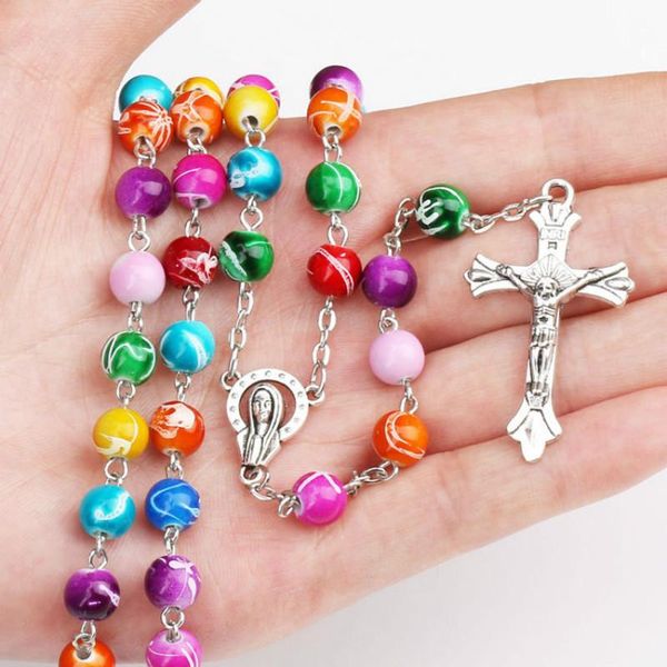 bohemia rosary acrylic beads cross pendant & necklace men women catholic ethnic prayer long statement jewelry chains, Silver
bohemia rosary acrylic beads cross pendant & necklace men women catholic ethnic prayer long statement jewelry chains, Silver