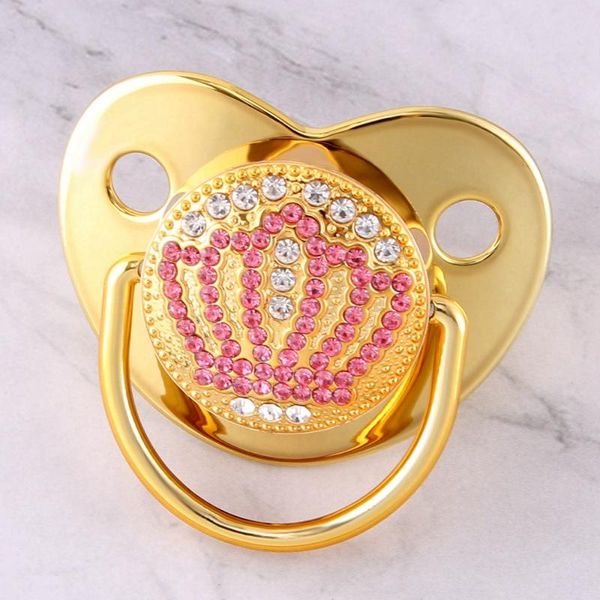 pacifiers# luxury bling rhinestone gold baby pacifier born infant pink crown silicone orthodontic nipple sleep soother
pacifiers# luxury bling rhinestone gold baby pacifier born infant pink crown silicone orthodontic nipple sleep soother
