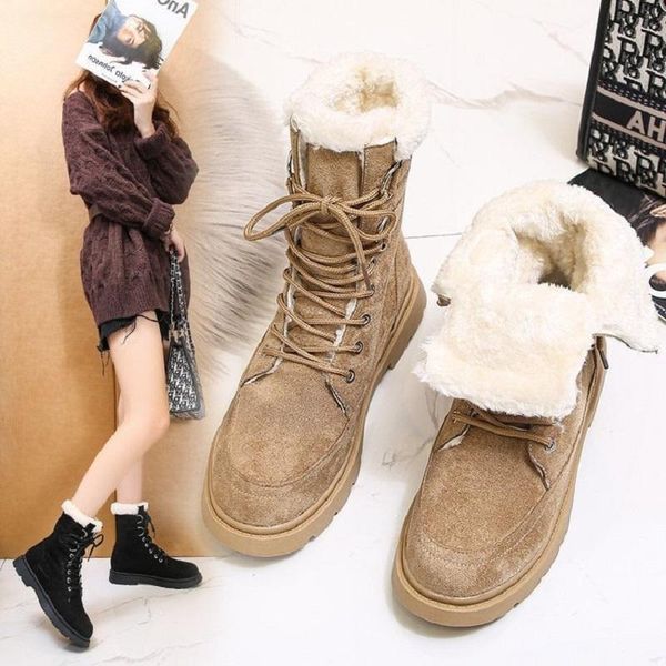 boots zeekson mid-tube snow women's warm cotton shoes england lace-up thick-soled winter plus cashmere shoe, Black
boots zeekson mid-tube snow women's warm cotton shoes england lace-up thick-soled winter plus cashmere shoe, Black