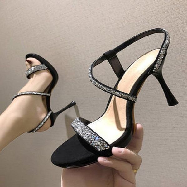 women's sandals female 2021 summer rhinestone waterproof platform high-heeled word belt, Black
women's sandals female 2021 summer rhinestone waterproof platform high-heeled word belt, Black