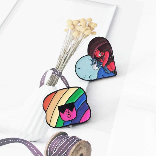 fashion creative rainbow doll brooch good friend k song happy embrace trend design oil dripping badge jewelry, Gray
fashion creative rainbow doll brooch good friend k song happy embrace trend design oil dripping badge jewelry, Gray