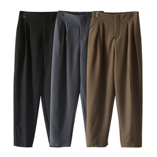 women's pants & capris high waist button design wide leg woman straight loose casual suit for women soid color trousers 2021 autumn cof, Black;white
women's pants & capris high waist button design wide leg woman straight loose casual suit for women soid color trousers 2021 autumn cof, Black;white