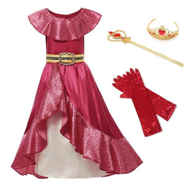 girl's dresses red elena girl princess dress up cosplay costume sleeveless deluxe kids party halloween fantasy, Red;yellow
girl's dresses red elena girl princess dress up cosplay costume sleeveless deluxe kids party halloween fantasy, Red;yellow