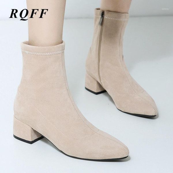 boots ankle women 2021 autumn fashion square block heel shoes woman big size flock zip pointed toe beige black elastic boot1
boots ankle women 2021 autumn fashion square block heel shoes woman big size flock zip pointed toe beige black elastic boot1