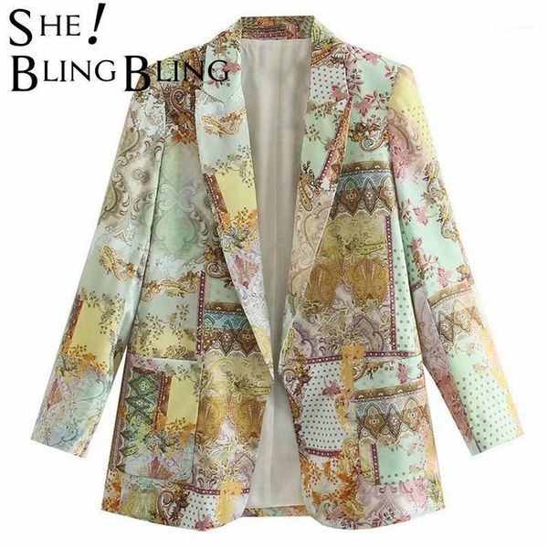 women's suits & blazers sheblingbling print ol open front women casual long suit jacket summer autumn notched collar loose office lady, White;black 
women's suits & blazers sheblingbling print ol open front women casual long suit jacket summer autumn notched collar loose office lady, White;black