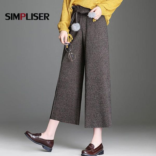 women's pants & capris knitted women wide leg female balck khaki trousers ankle length capri ladies fur ball drawstring waist femme, Black;white
women's pants & capris knitted women wide leg female balck khaki trousers ankle length capri ladies fur ball drawstring waist femme, Black;white