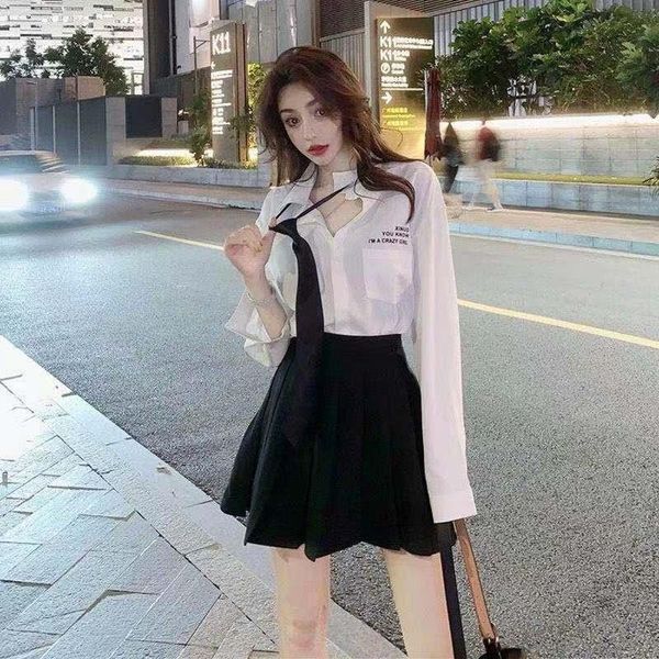 skirts 2021 japanese and korean beauty age reduction jk uniform long-sleeved printed shirt tie + pleated skirt suit, Black
skirts 2021 japanese and korean beauty age reduction jk uniform long-sleeved printed shirt tie + pleated skirt suit, Black