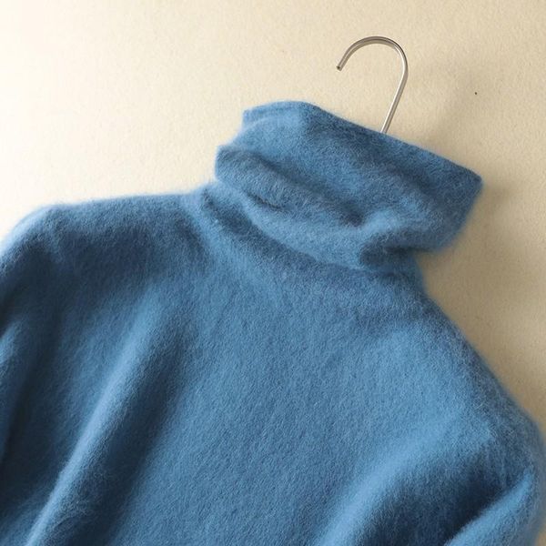 women's sweaters 2021 fall winter clothes women 100% mink cashmere pullover sweater pink knitwear woman long sleeve turtleneck oversize, White;black
women's sweaters 2021 fall winter clothes women 100% mink cashmere pullover sweater pink knitwear woman long sleeve turtleneck oversize, White;black