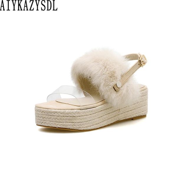 dress shoes aiykazysdl women 2in1 sandals slippers genuine real natural fur autumn platform wedge straw rope heels mules, Black 
dress shoes aiykazysdl women 2in1 sandals slippers genuine real natural fur autumn platform wedge straw rope heels mules, Black