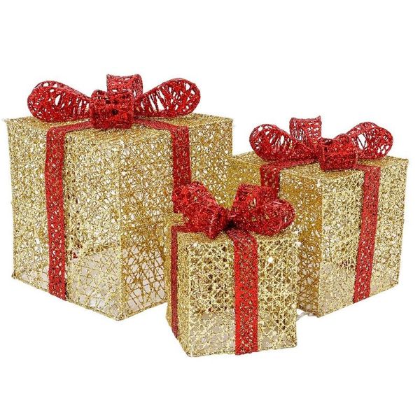 party decoration set of 3 christmas lighted gift boxes with us plug for holiday weddings yard indoor home decor art
party decoration set of 3 christmas lighted gift boxes with us plug for holiday weddings yard indoor home decor art