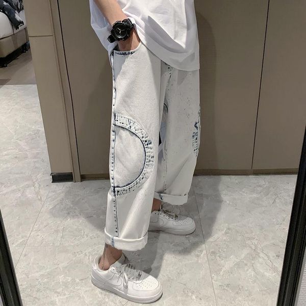 spring and autumn youth men's loose large size simple tie dye jeans fashion casual wild straight pantsm-5xl, Blue
spring and autumn youth men's loose large size simple tie dye jeans fashion casual wild straight pantsm-5xl, Blue
