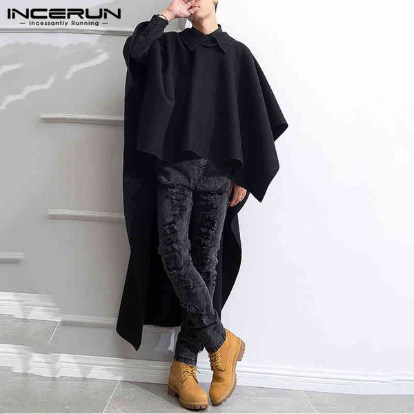 incerun - men's irregular coat, street cloth, long sved poncho, elegant, loose, solid color, s-5xl windbreaker, 2021, Tan;black
incerun - men's irregular coat, street cloth, long sved poncho, elegant, loose, solid color, s-5xl windbreaker, 2021, Tan;black