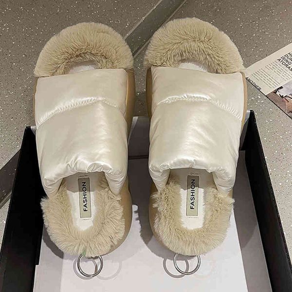 winter thick bottom waterproof down cloth women fur slippers warm soft xurious indoor open to 2022 modern, Black
winter thick bottom waterproof down cloth women fur slippers warm soft xurious indoor open to 2022 modern, Black
