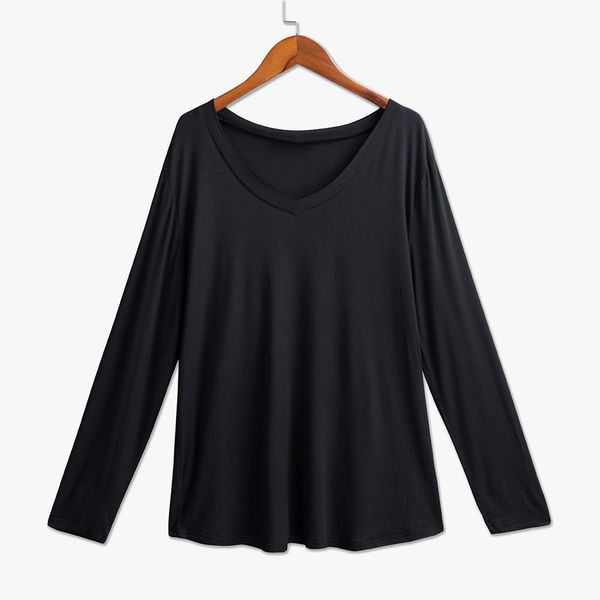 autumn plus size 5xl women t shirt fashion v neck rounded hem soft polyester casual loungwear loose large mujer shirts, White
autumn plus size 5xl women t shirt fashion v neck rounded hem soft polyester casual loungwear loose large mujer shirts, White