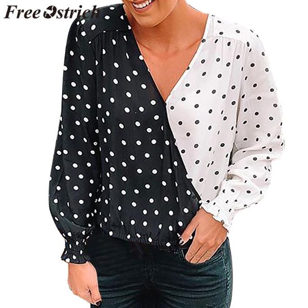 ostrich wave stitching v-neck womens and blouses automne long sleeve loose female autumn blouse et chemisier femme women's & shirts, White
ostrich wave stitching v-neck womens and blouses automne long sleeve loose female autumn blouse et chemisier femme women's & shirts, White