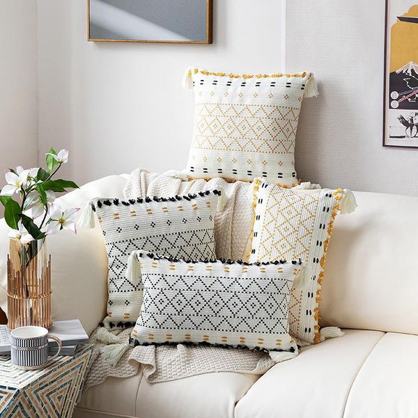 cushion/decorative pillow morocco white black geometric cushion cover 45x45cm 30x50cm hand embroidery tassel pillowcase woven for home decor
cushion/decorative pillow morocco white black geometric cushion cover 45x45cm 30x50cm hand embroidery tassel pillowcase woven for home decor
