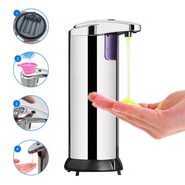 liquid soap dispenser 280ml hands automatic stainless steel smart touchless sensor dispense
liquid soap dispenser 280ml hands automatic stainless steel smart touchless sensor dispense