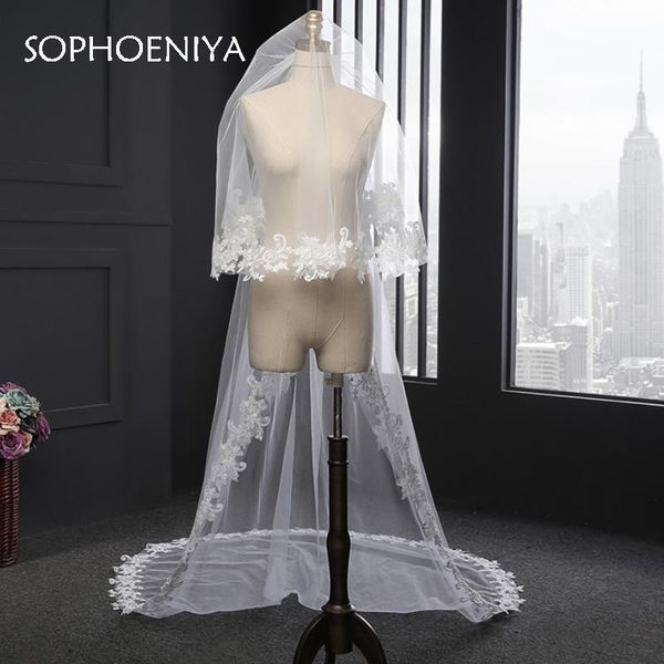 bridal veils arrival two layer lace edge long veil 3 meter with comb white or ivory cathedral wedding accessories, Black
bridal veils arrival two layer lace edge long veil 3 meter with comb white or ivory cathedral wedding accessories, Black