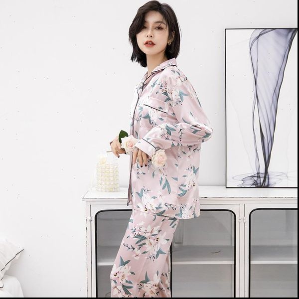 spring silk pajamas floral women sleepwear pyjamas long sleeve turn down collar loose thin plus size 3xl pijama mujer, Black;red
spring silk pajamas floral women sleepwear pyjamas long sleeve turn down collar loose thin plus size 3xl pijama mujer, Black;red