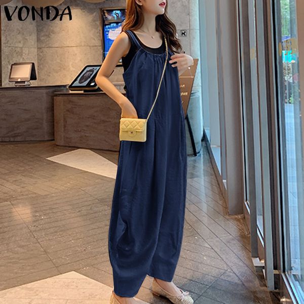 jumpsuit women jumpsuits rompers 2021 vonda solid straps sleeveless party playsuits casual harem pants plus size, Black;white
jumpsuit women jumpsuits rompers 2021 vonda solid straps sleeveless party playsuits casual harem pants plus size, Black;white